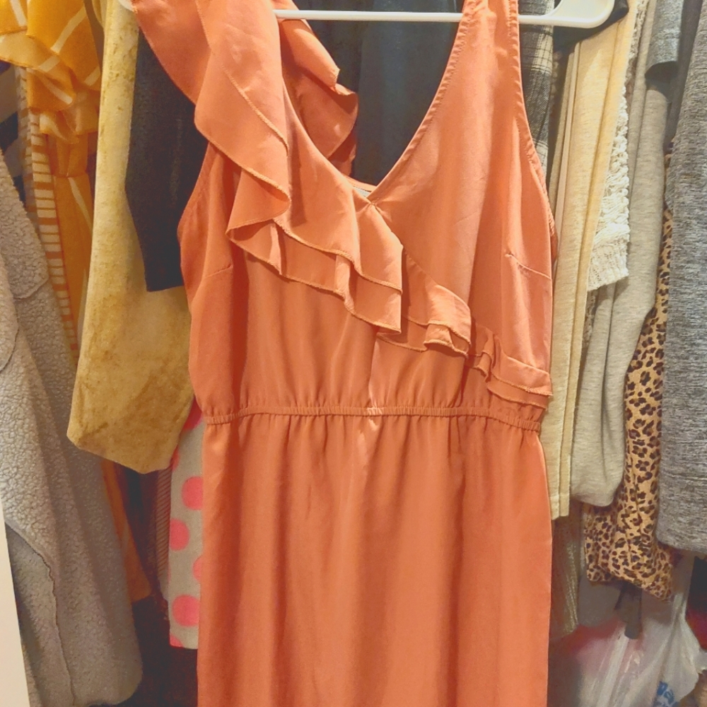 Maurice brand dress, size large, color peach 🍑